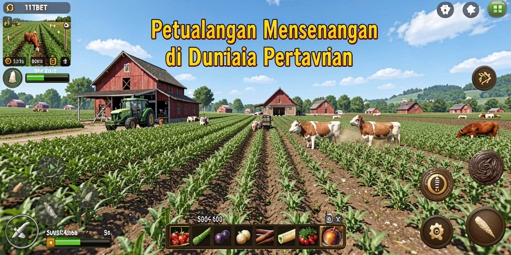 Screenshot menunjukkan pemain sedang merawat kebun dalam 11TBET.