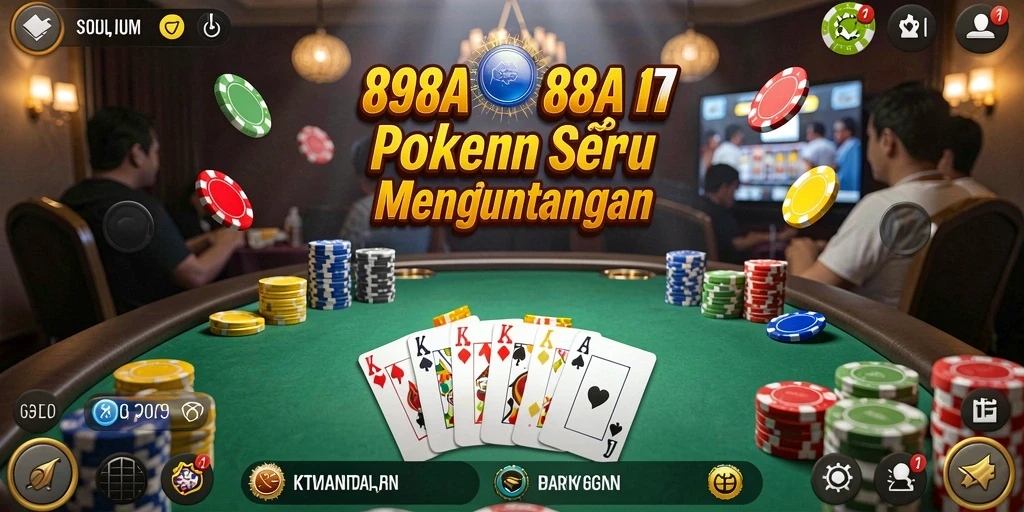 Tampilan gameplay Poker yang mendebarkan di 898A.