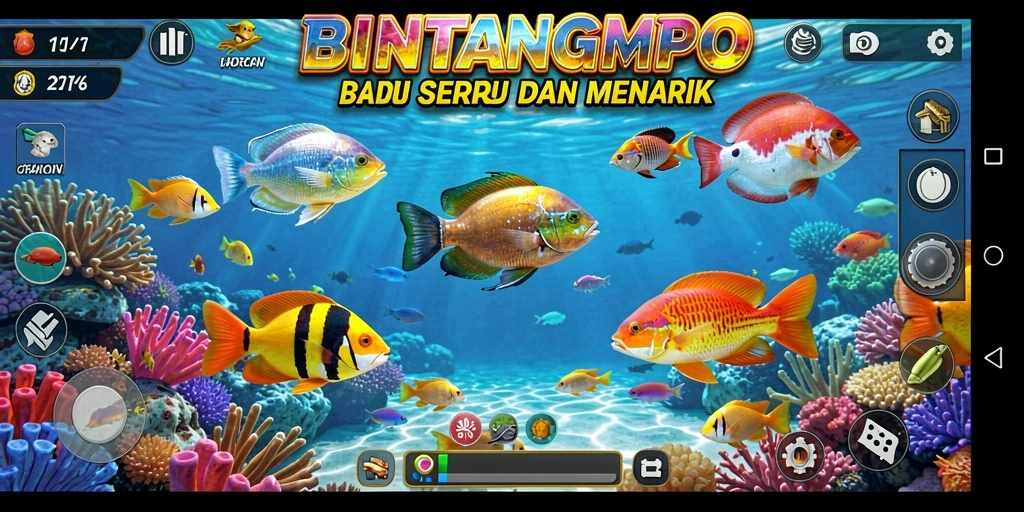 Screenshot gameplay menembak ikan di BINTANGMPO.