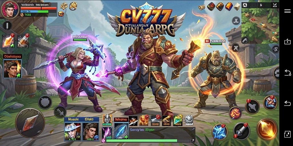 Tangkapan layar gameplay CV777 menampilkan aksi seru dalam pertarungan ARPG.