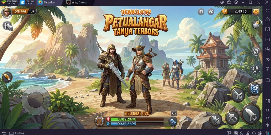 Screenshot gameplay DEWASLOT99 menunjukkan petualangan seru di dunia terbuka.