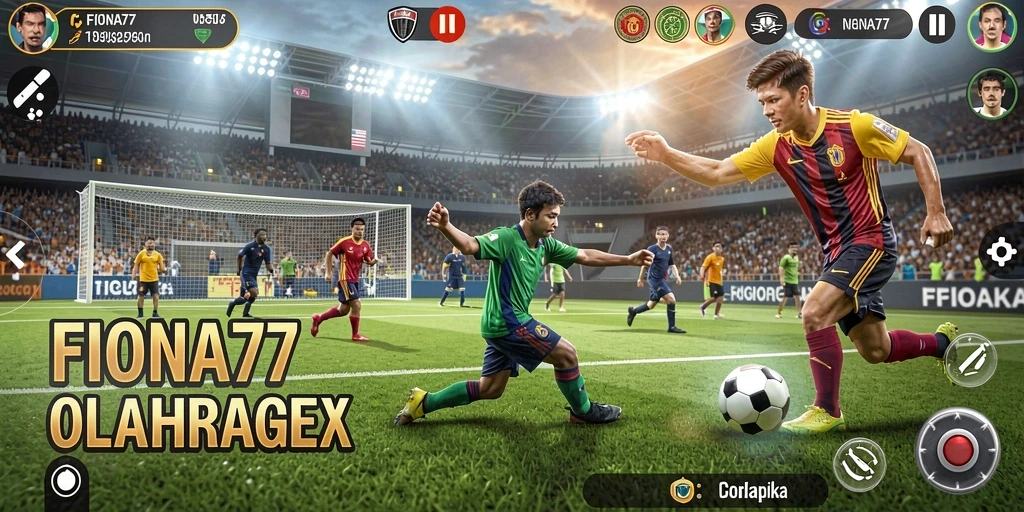 Tampilan gameplay seru di FIONA77 yang penuh aksi olahraga.