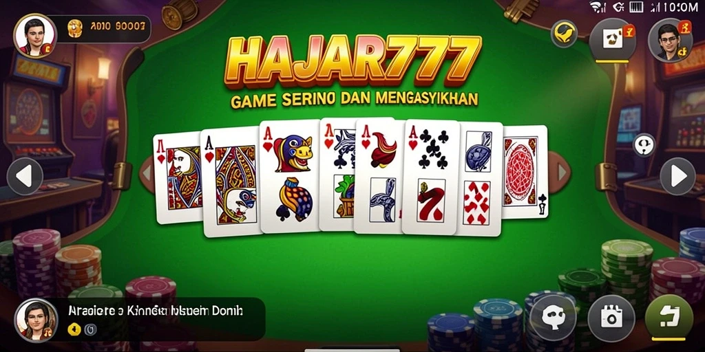 Tangkapan layar utama menunjukkan gameplay seru di HAJAR777.