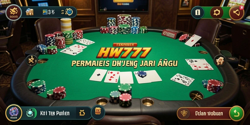 Tampilan gameplay Poker yang mendebarkan dan penuh aksi.