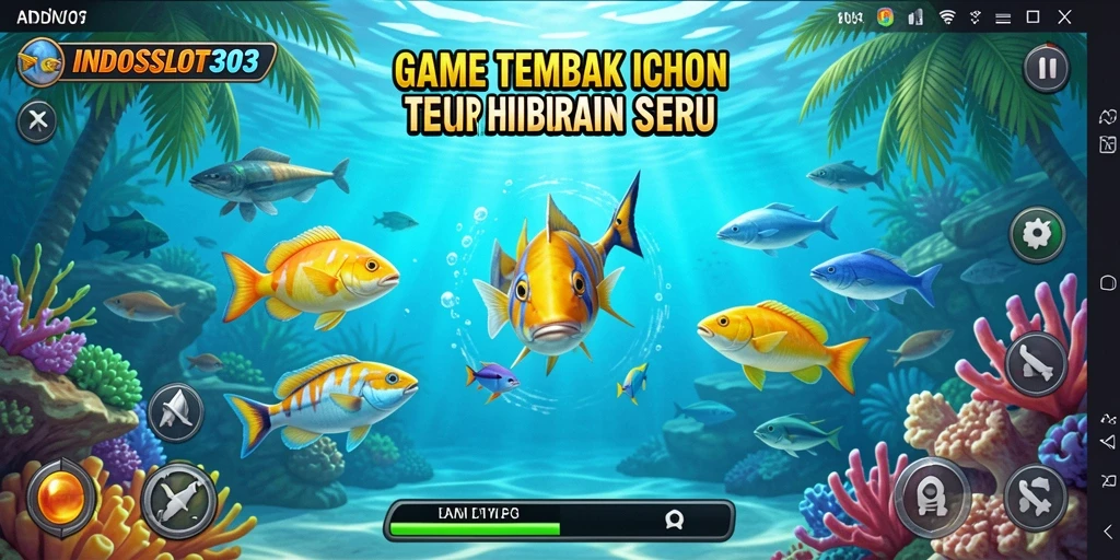 Tampilan gameplay INDOSLOT303 yang penuh aksi Tembak Ikan.