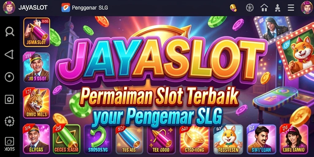 Tampilan gameplay seru pada JAYASLOT yang penuh warna.