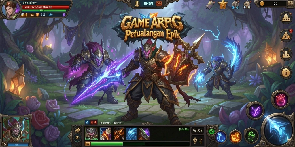 Tampilan dinamis gameplay ARPG dalam JIN69 yang memukau.