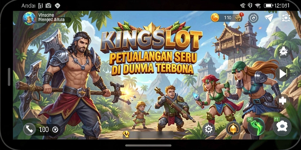 Gameplay KINGSLOT dalam dunia terbuka yang menakjubkan.