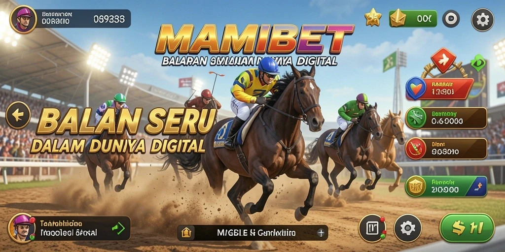 Gameplay balapan seru di MAMIBET dengan mobil kustom.