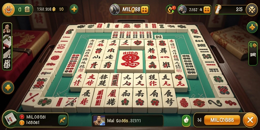 Screenshot utama menampilkan gameplay Mahjong yang menarik dan interaktif.