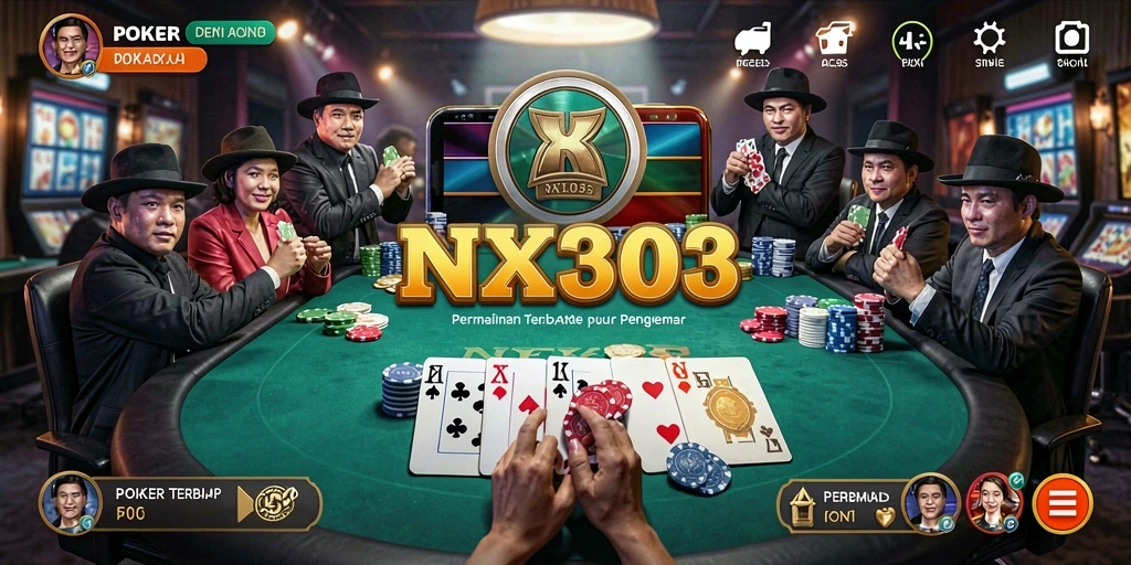 Gameplay Poker yang seru dan mendebarkan di NX303