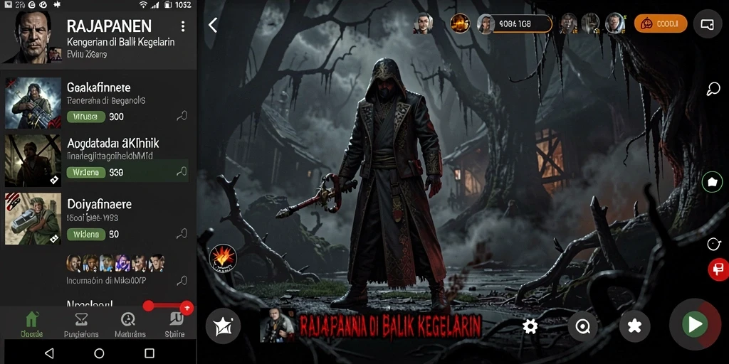 Screenshot RAJAPANEN menampilkan momen mencekam di dunia kegelapan.