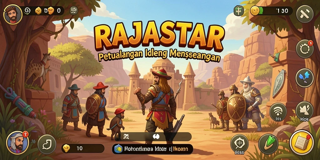 Tampilan gameplay RAJASTAR yang menarik dan penuh warna.