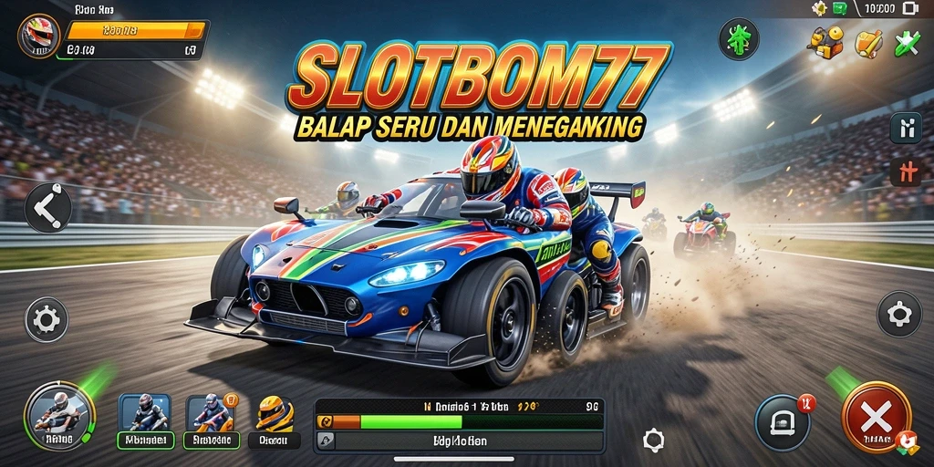 Tampilan menarik dari gameplay Racing di SLOTBOM77.