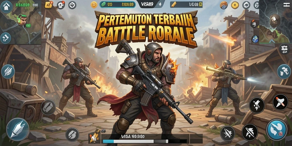 Gameplay epik dalam VISA89 dengan pertempuran seru.